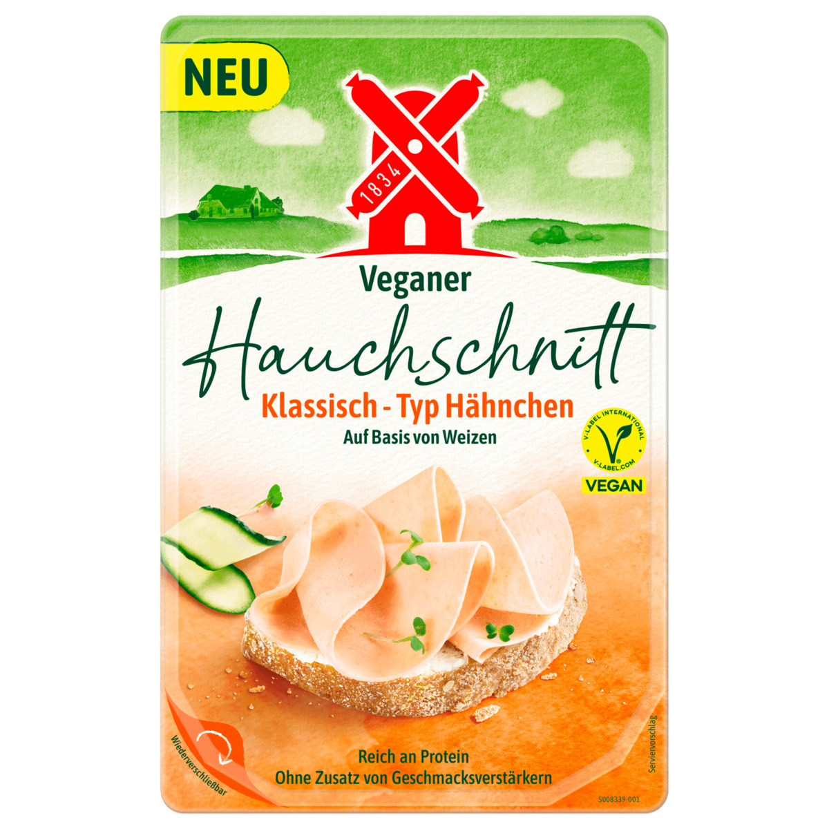 Bild 1 von Rügenwalder Mühle Veganer Hauchschnitt Typ Hähnchen 70g