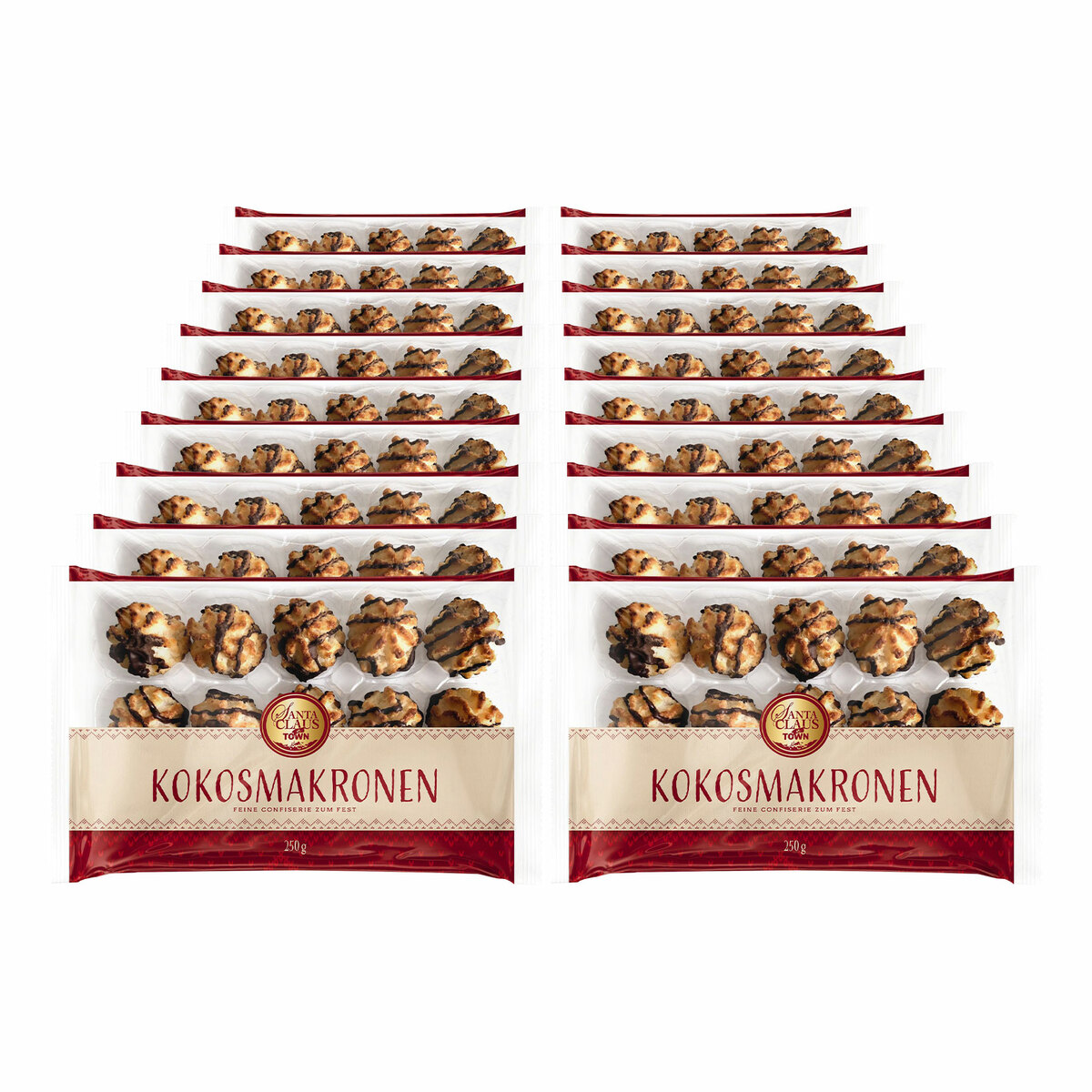 Bild 1 von Santa Claus in Town Kokosmakronen 250 g, 18er Pack