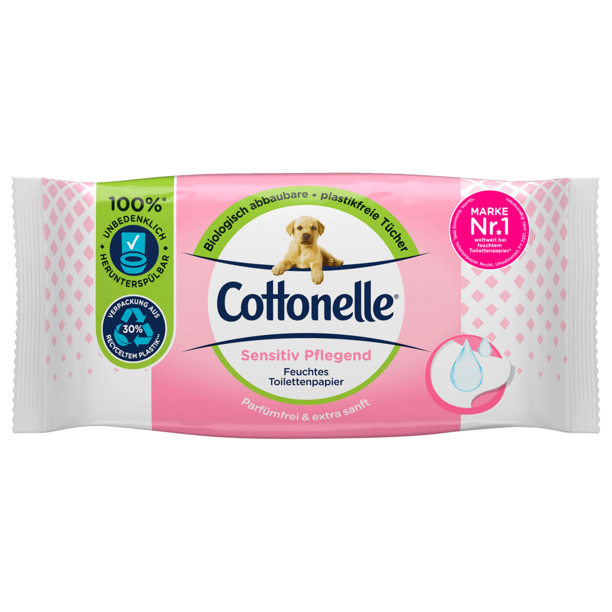 Bild 1 von Cottonelle Feuchtes Toilettenpapier Sensitiv Pflegend 42 Stück