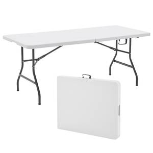 Juskys Klapptisch Buffettisch XL klappbar - groß, bis 180 kg belastbar - Kunststoff Tisch Weiß