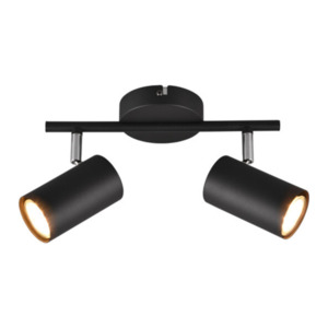 Deckenstrahler Robert, 2er-Spot, schwarz/matt