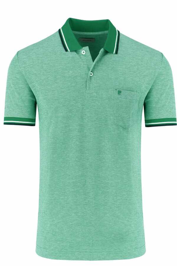 Bild 1 von Pierre Cardin Herren Polo-Hemd mit kontrastfarbigen Kragen Baumwoll Polo-Shirt C5 20864.2062 Grün