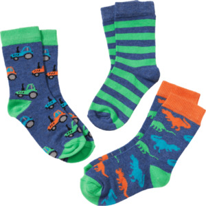 ALANA Kinder Socken, Gr. 23/26, mit Bio-Baumwolle, grün, blau