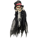 Bild 1 von HOMCOM 100cm Halloween Dekoration Hängend Skelett Gespenst mit Horror-Geräusche, Augenglühen, Garten Deko mit Bewegungssensor für Indoor, Outdoor