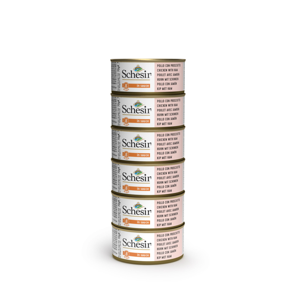 Bild 1 von Schesir Multipack Huhn, Schinken 6x70g