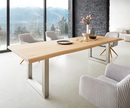 Bild 1 von Esstisch Edge 260x100 Eiche Natur Edelstahl Breit Live-Edge