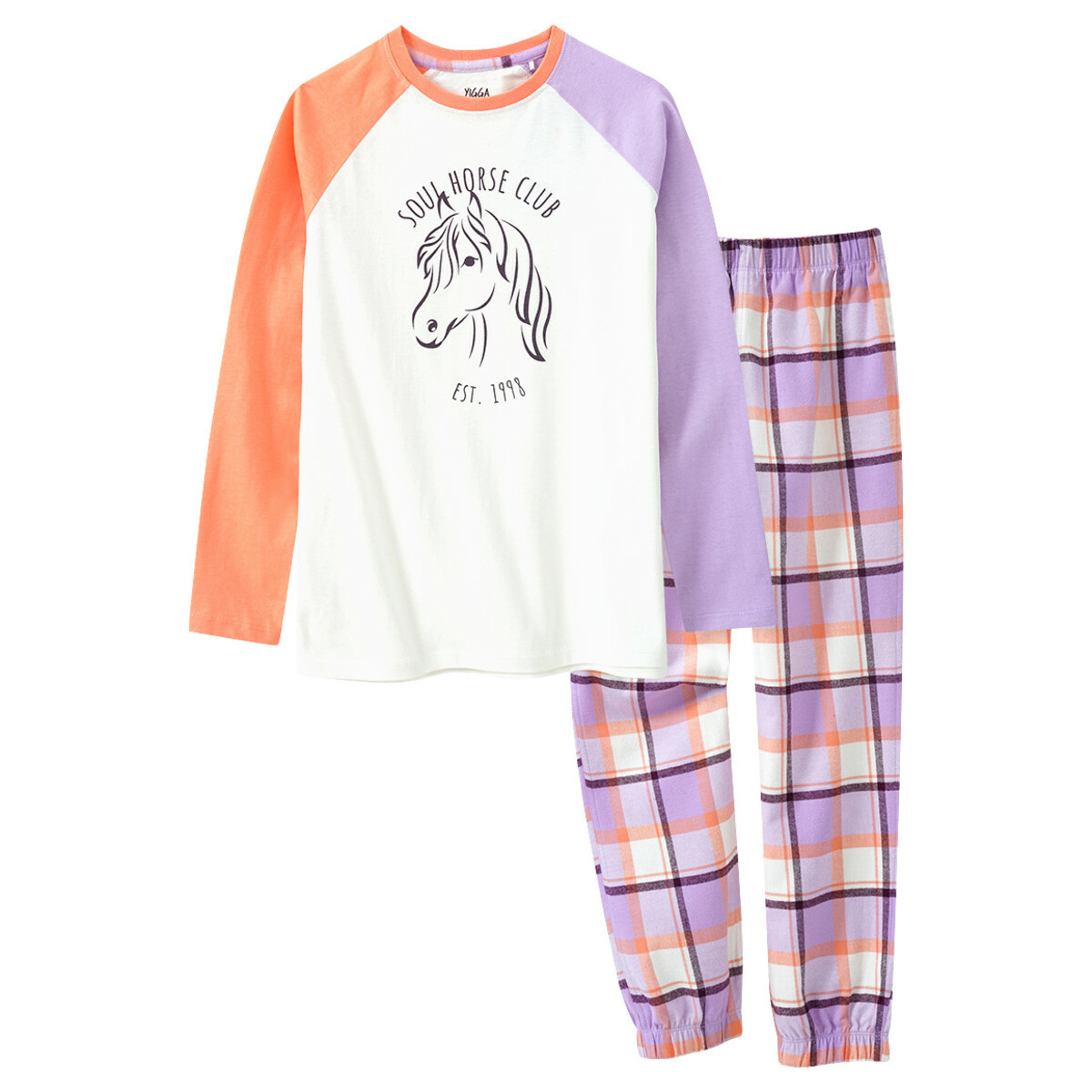 Bild 1 von Mädchen Schlafanzug mit Pferde-Print