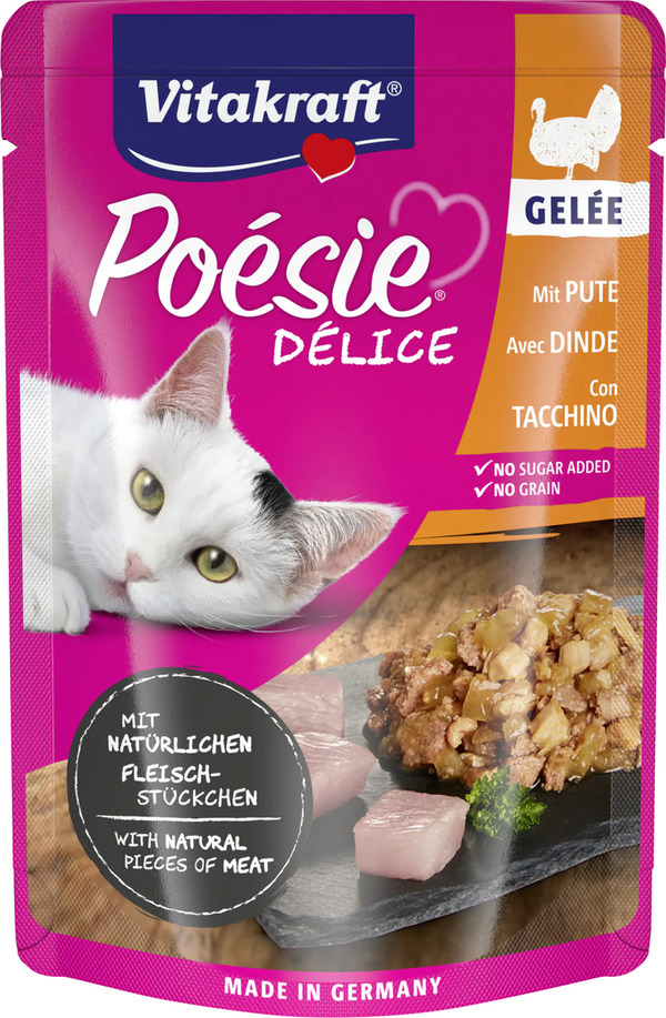 Bild 1 von Vitakraft Poésie Katzenfutter Délice Gelée Pute 85 g