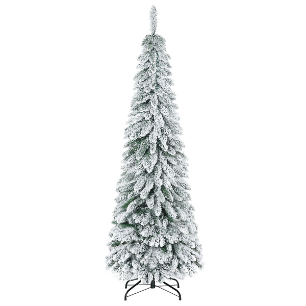Bild 1 von HOMCOM Künstlicher Weihnachtsbaum 180 cm Kunst Tannenbaum mit Kunstschnee, Standfuß, Kunsttanne mit 523 Astspitzen für Weihnachtsfest, Indoor, Grün