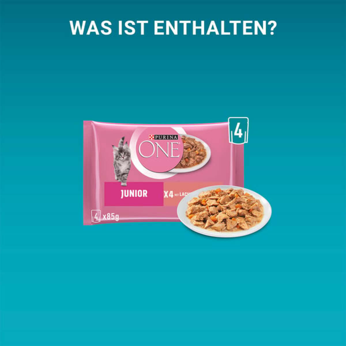 Bild 2 von PURINA ONE JUNIOR Kitten in Sauce Lachs 12 x 4x85g