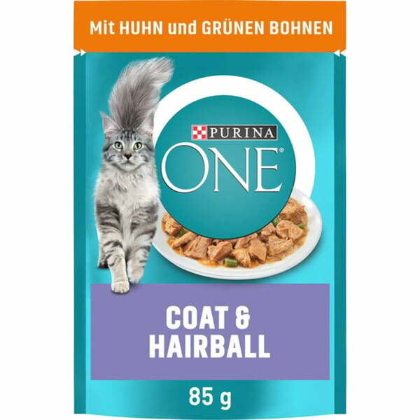 Bild 1 von PURINA ONE COAT & HAIRBALL in Sauce Huhn 26x85g