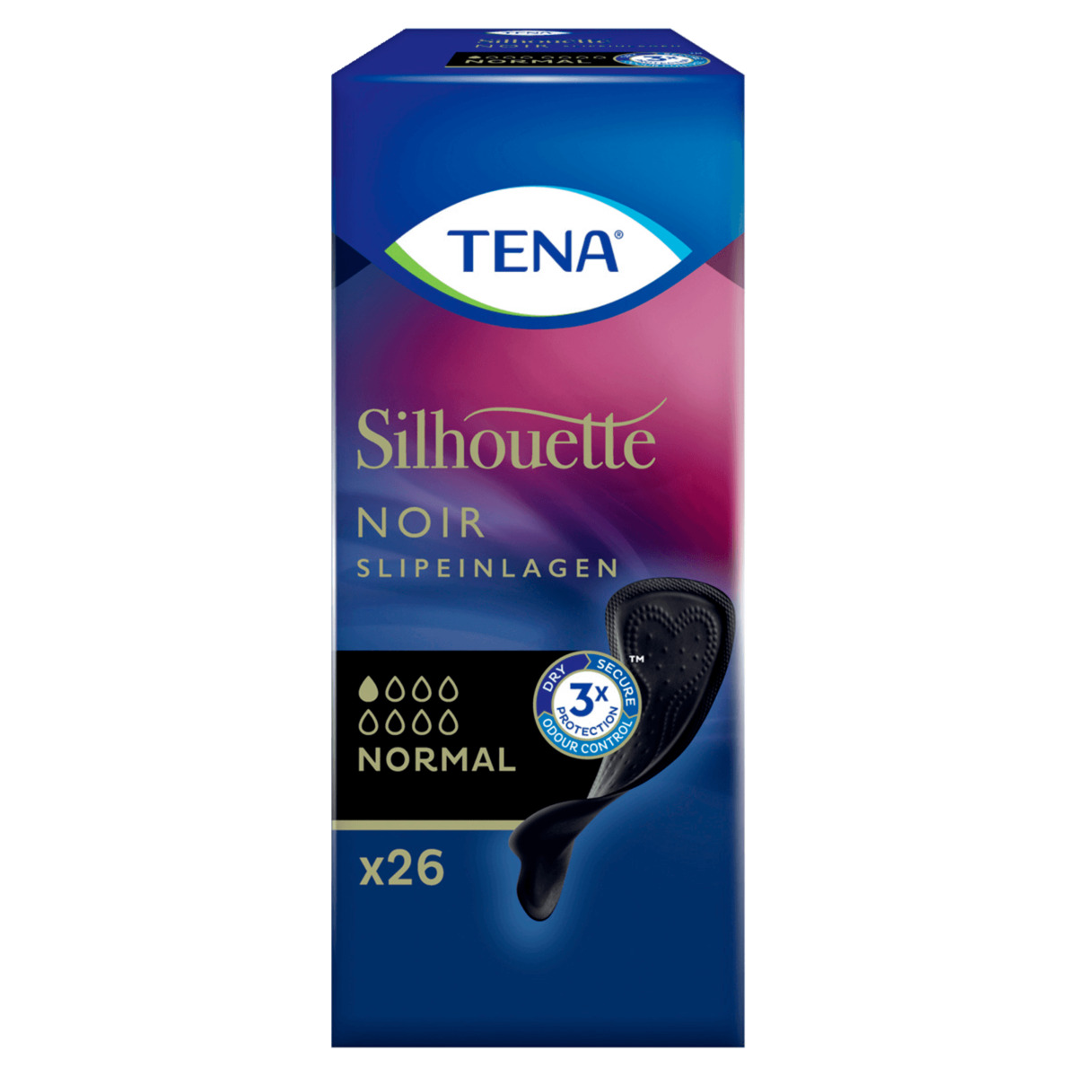 Bild 1 von Tena Silhouette Noir Slipeinlagen Normal 26 Stück