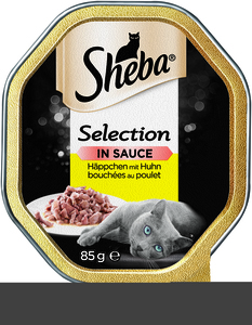 Sheba Schale Selection in Sauce Häppchen mit Huhn 22 x 85g