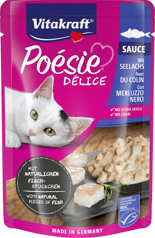 Bild 1 von Vitakraft Poésie Katzenfutter Délice Sauce Seelachs 85 g