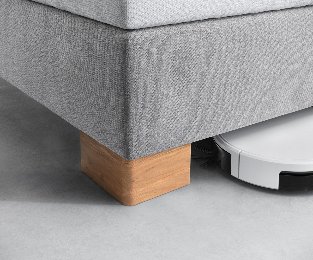 Bild 1 von Dream Holzfußvariantenset Akazie Natur Bodenfreiheit 10 cm für Boxspringsystem Dream der Bettbreite 120