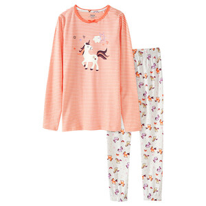 Mädchen Schlafanzug mit Einhorn-Motiven