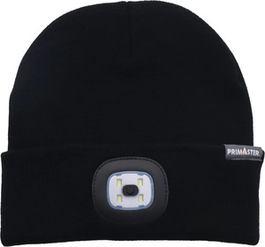 Primaster Mütze Beanie mit LED-Licht laden per USB