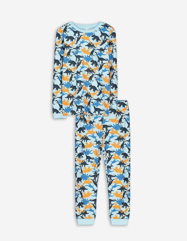 Bild 1 von Kinder Pyjama Set aus Langarmshirt und Hose  - Allover-Print