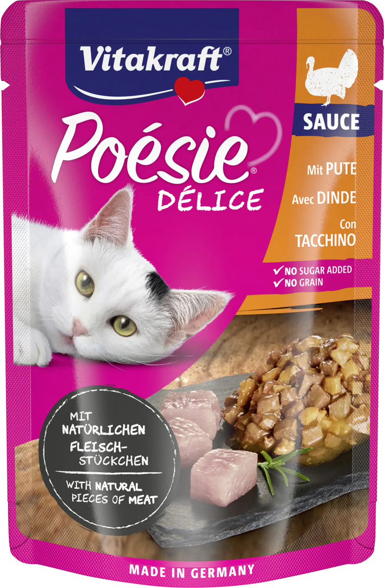 Bild 1 von Vitakraft Poésie Katzenfutter Délice Sauce Pute 85 g
