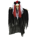 Bild 1 von HOMCOM 100cm Halloween Dekoration Hängend Skelett Gespenst Braut mit Horror-Geräusche, Augenglühen, Garten Deko mit Bewegungsaktivierung für Indoor, Outdoor