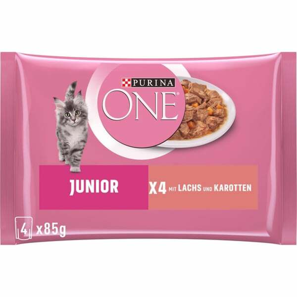 Bild 1 von PURINA ONE JUNIOR Kitten in Sauce Lachs 12 x 4x85g