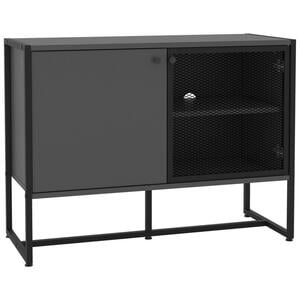 P & B SIDEBOARD Anthrazit, Schwarz