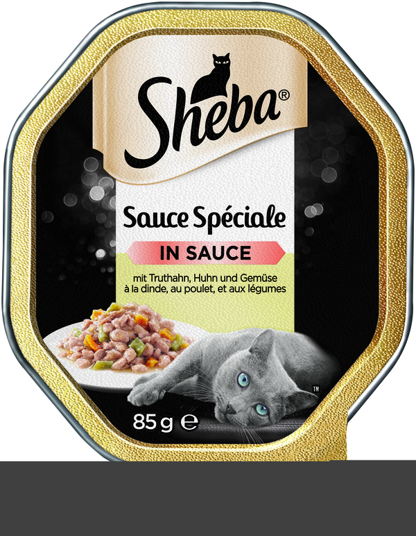 Bild 1 von Sheba Sauce Spéciale mit Truthahn, Huhn und Gemüse 22 x 85g