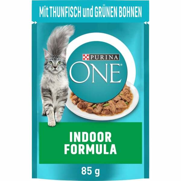 Bild 1 von PURINA ONE INDOOR FORMULA in Sauce Thunfisch 26x85g