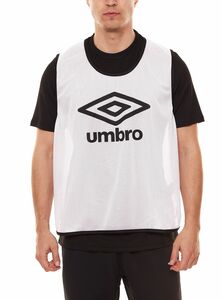 umbro Training Bib Herren Shirt lockeres Trainings-Leibchen UMTM0460-096 Weiß