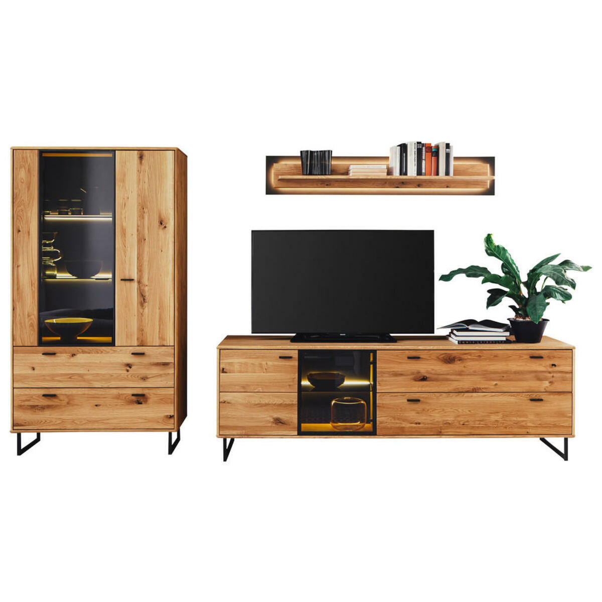 Bild 1 von MID.YOU WOHNWAND Wildeiche, Anthrazit