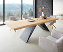 Bild 1 von Esstisch Edge 260x100 Eiche Natur V-Gestell Flachstahl Schwarz Live-Edge