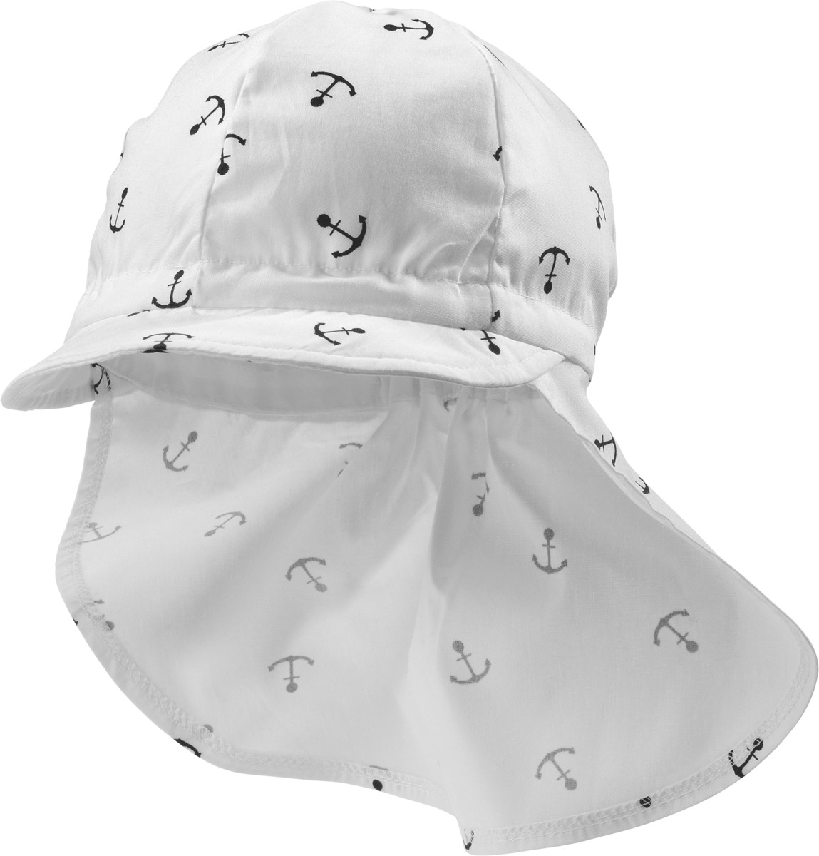 Bild 1 von ALANA Kinder Mütze, Gr. 48/49, aus Bio-Baumwolle, weiss, blau