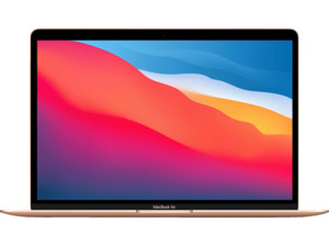 APPLE MacBook Air (M1,2020) MGND3D/A, Notebook mit 13,3 Zoll Display, Apple M-Series Prozessor, 16 GB RAM, 256 SSD, M1 GPU, Gold
