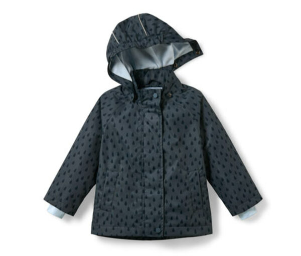 Bild 1 von Kleinkind-Thermo-Regenjacke, schieferblau Tropfen