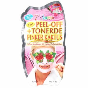 7th Heaven 2 x Peel-Off Gesichtsmaske mit Tonerde, Pinker Kaktus