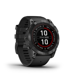 GARMIN FENIX 7 X PRO SOLAR Smartwatch Silikon, 127-210 mm, Schwarz/Schiefergrau