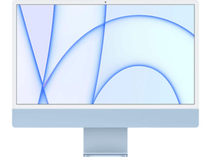 APPLE iMac MGPK3D/A CTO 2021, All-in-One PC mit 23,5 Zoll Display, Apple M-Series Prozessor, 16 GB RAM, 256 SSD, M1 Chip, Blau