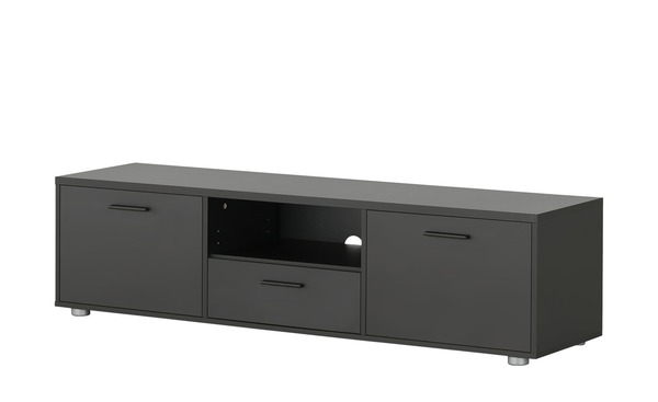 Bild 1 von TV-Lowboard  Tirua schwarz Maße (cm): B: 147,2 H: 39,8 T: 38,4 Kommoden & Sideboards