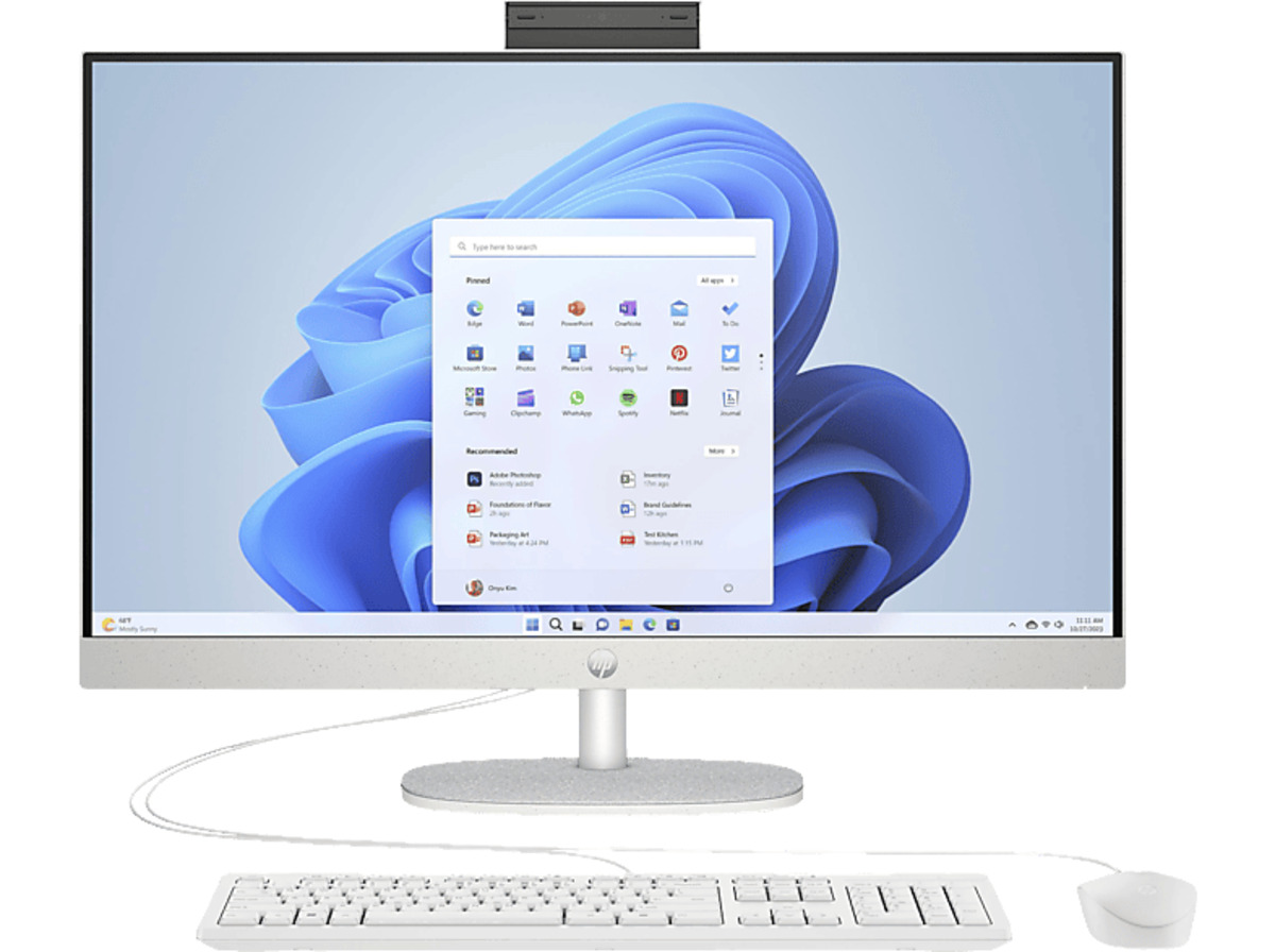 Bild 1 von HP 27-CR0300NG, All-In-One PC mit 27 Zoll Display, Intel® Core™ i5 Prozessor, 16 GB RAM, 512 SSD, Intel Iris Xe Graphics, Weiss