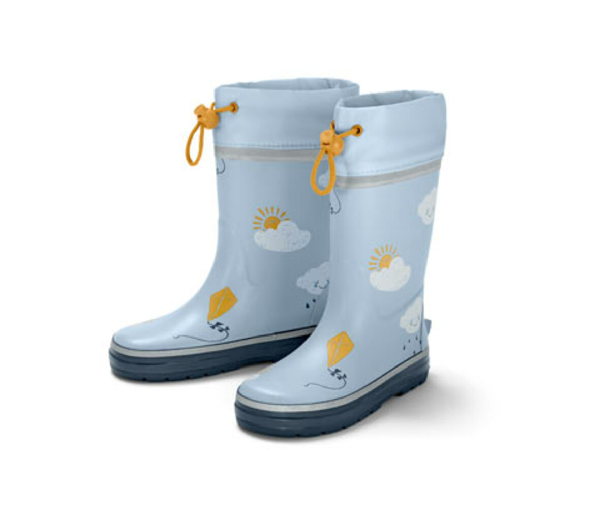 Bild 1 von Kleinkind-Regenstiefel, hellblau mit Wolken-Print