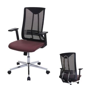 Bürostuhl MCW-J53, Drehstuhl Schreibtischstuhl, ergonomisch Kunstleder ~ bordeaux-rot