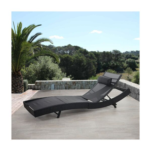 Sonnenliege Phoenix, Relaxliege Gartenliege Liege, PolyRattan