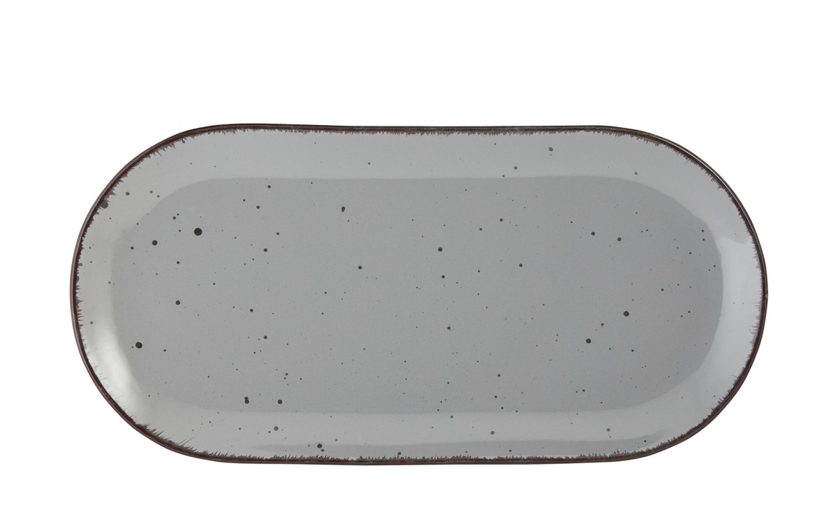 Bild 1 von Peill+Putzler Servierplatte 38 x 18 cm  Siena grau Steinzeug Maße (cm): B: 18 Geschirr & Besteck