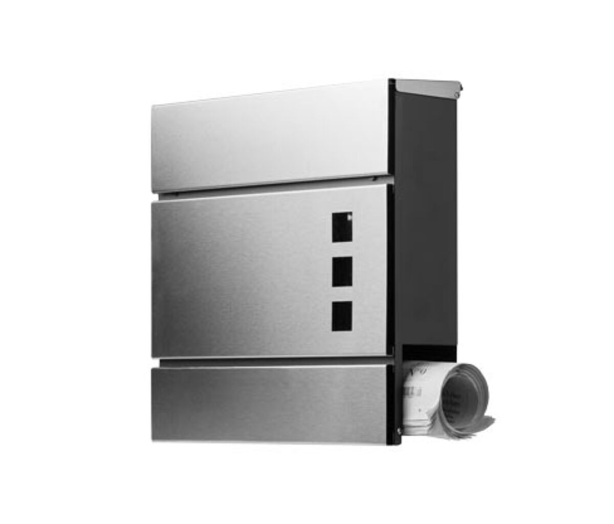 Bild 1 von Briefkasten mit Zeitungsfach und Sichtfenster