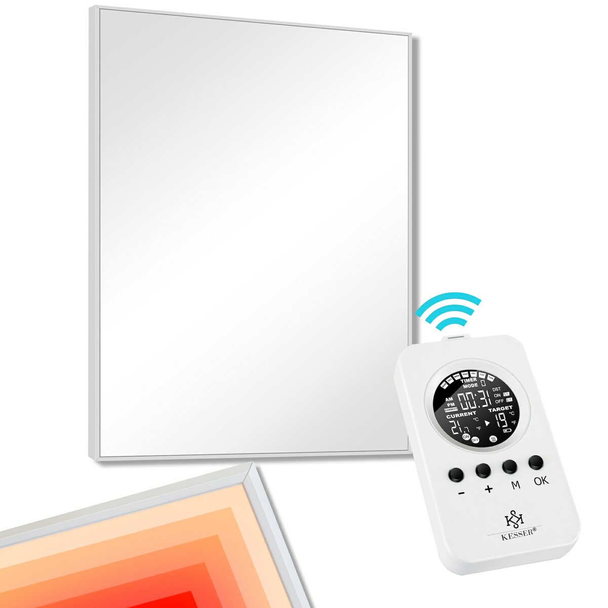 Bild 1 von KESSER® Infrarotheizung Mit Thermostat Infrarot Wandheizung Elektroheizung IP44