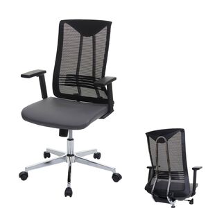 Bürostuhl MCW-J53, Drehstuhl Schreibtischstuhl, ergonomisch Kunstleder ~ grau