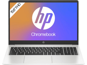 HP 15a-na0312ng, Chromebook mit 15,6 Zoll Display, Intel® Celeron® Prozessor, 4 GB RAM, 128 eMMC, UHD Grafik, Silber