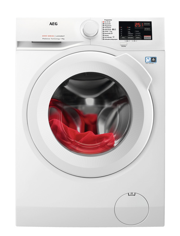 Bild 1 von AEG L6FBF56490 Serie 6000 ProSense® mit Mengenautomatik Waschmaschine (9 kg, 1351 U/Min., A)