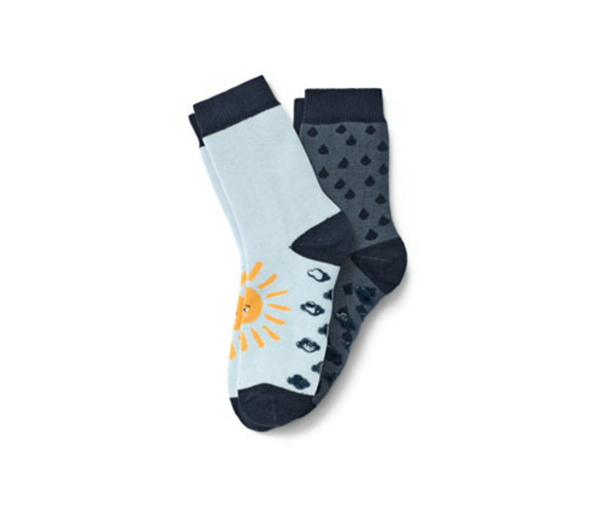 Bild 1 von 2 Paar Kleinkind-Antirutsch-Socken, blau