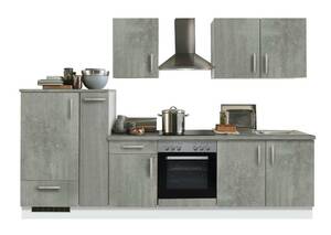 Menke Küchen Küchenblock White Premium 300, Holznachbildung